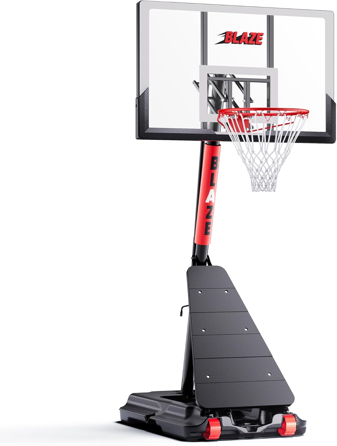 Portable Basketball Hoop Outdoor 5.3-10 FT Height Adjustable, Basketball Goals Systems for All Ages with 45 Inch Shatterproof Backboard in Backyard/Driveway/Indoor