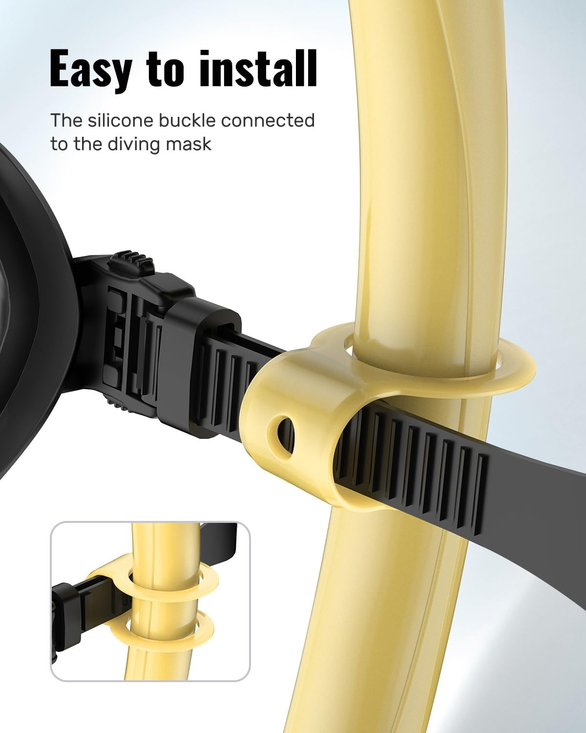 W WSTOO Adults Diving Snorkel Breathing Tube Silicone Flexible Foldable Snorkel Anti-Drop for Freediving Swim Training,Diving and Scuba Diving,Easy to Carry for Travel