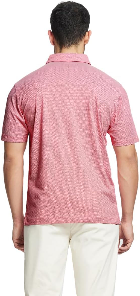 M MAELREG Golf Shirts for Men Dry fit Sports Jacquard Lightweight Performance Texture Short Sleeve Collared Polo Shirts