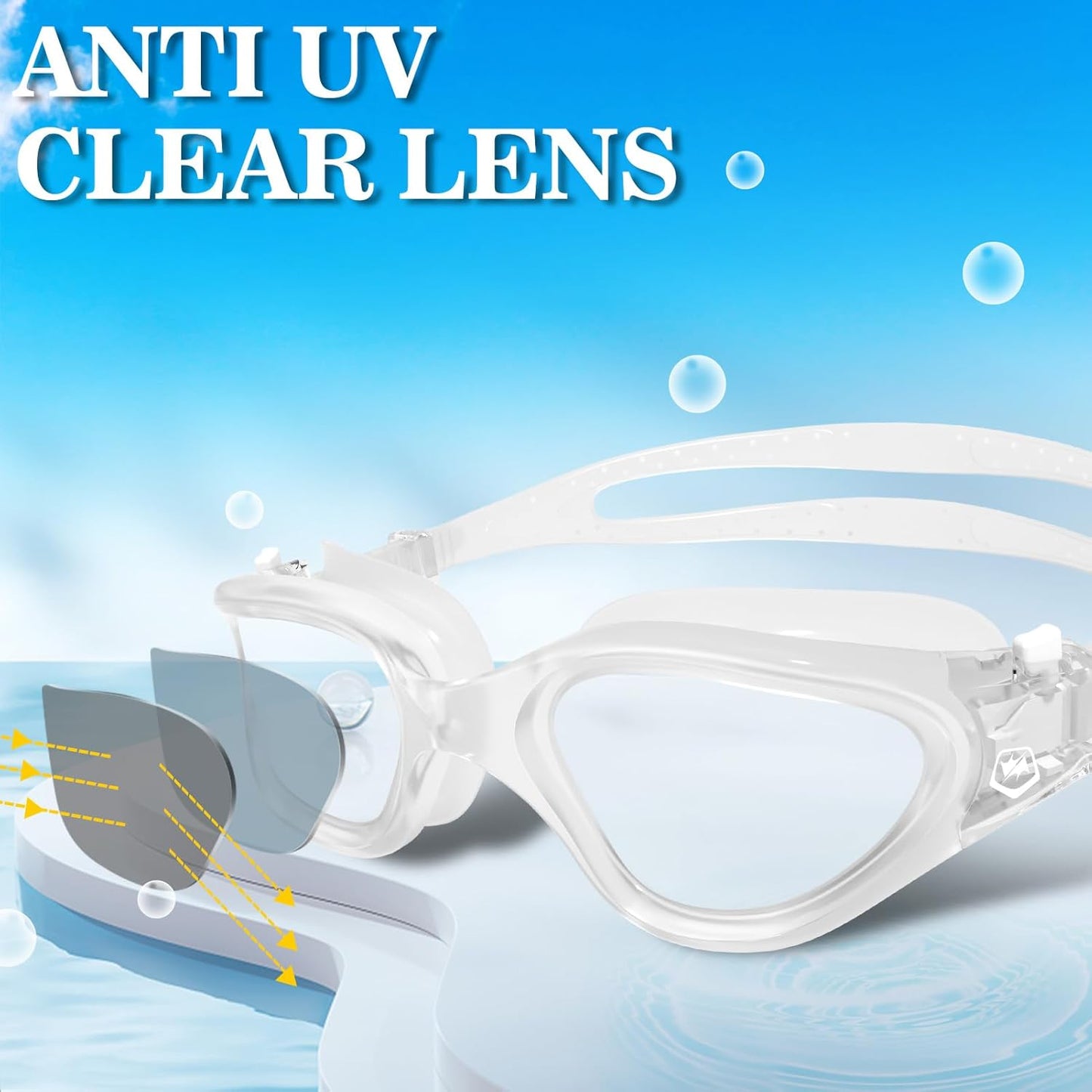 WIN.MAX Polarized Swimming Goggles Swim Pool Goggles Anti Fog Anti UV No Leakage Clear Vision for Men Women Adults Teenagers