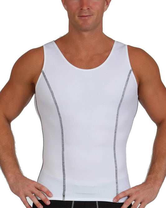 Insta Slim -Made in USA- Compression Tank-Top Shapewear for Men. Tummy Control Slimming Body-Shaper for Belly & Back Support