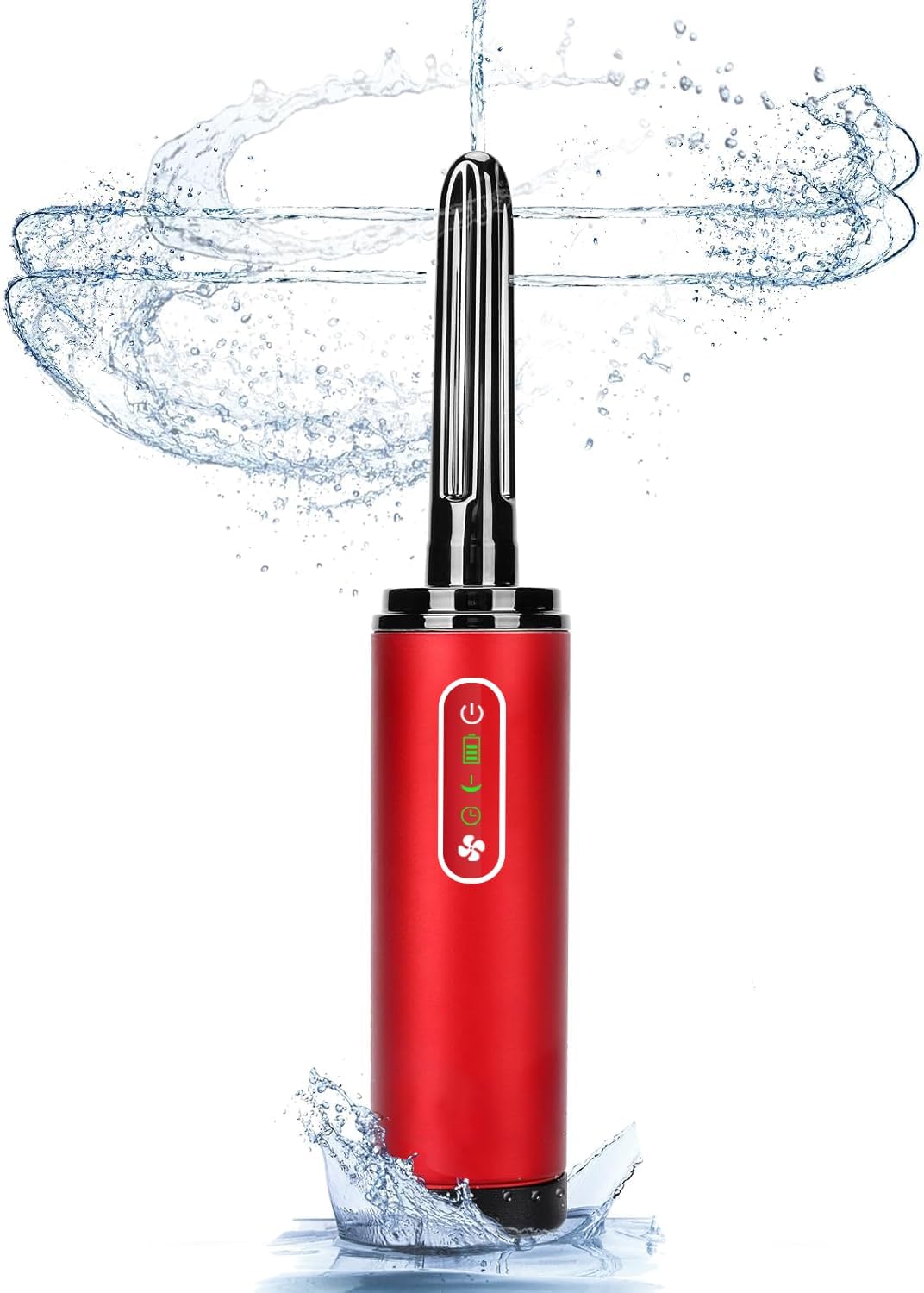 Upgrade Enema Anal Douche , Waterproof Touch Control, Enemas-Douches for Men & Women Colon Cleanse, Shower Enema Bulb-Bottles Kit, Electric Rotating Nozzle, Pressure Spray, Two Douching Modes,red