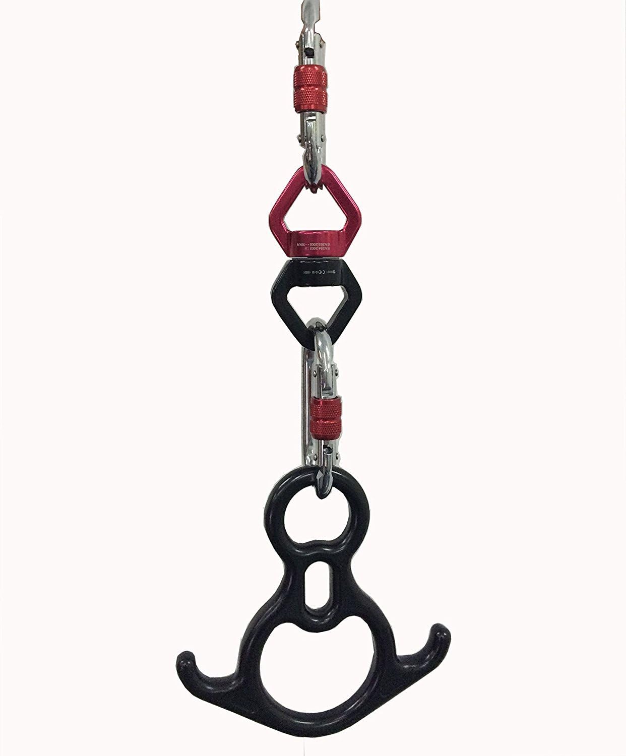 DASKING Aerial Silks Starter Kit - Durable 11Yards of Aerial Yoga Hammock with Hardware, Aerial Swing for Acrobatic Flying Yoga & All Levels (Aerial Rigging Point Up to 14ft)