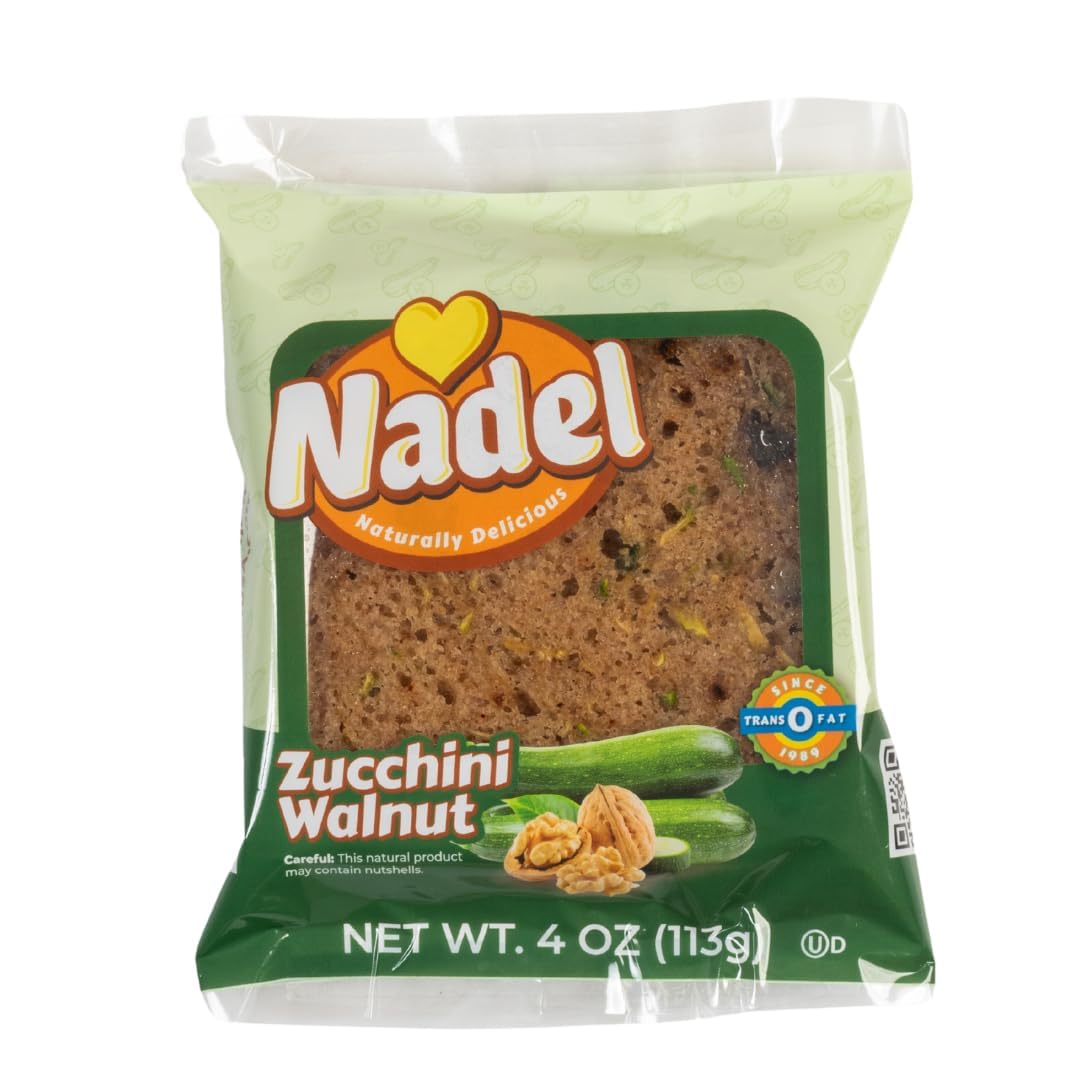 Nadel - NATURALLY DELICIOUS ZUCCHINI CAKE (16 Pack) Sweet Breads & Cakes Slices, Back to School lunch snack, breakfast bar