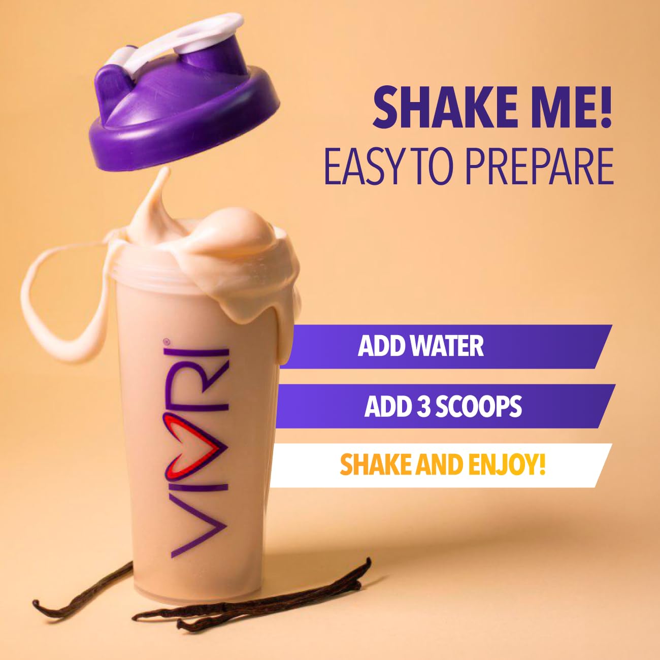 VIVRI 10-Day Challenge | Vanilla | Complete Nutrition System for Weight Loss, Full-Body Health & Energy | 20 Meals with Premium Triple Protein, Coffee Alternative & Gut Cleanse | With Shaker