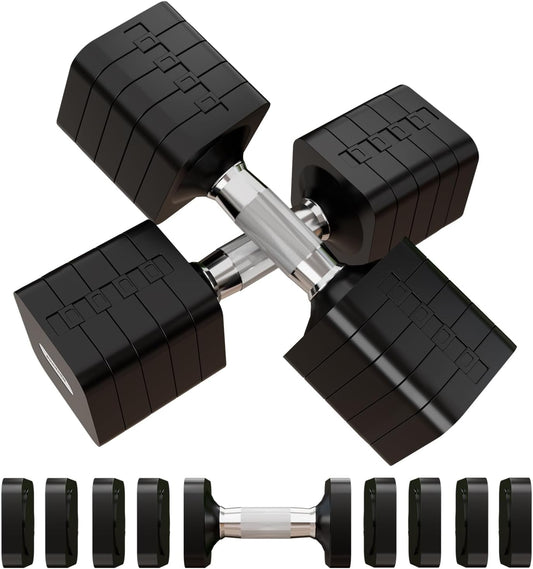 15LB 20LB 50LB Adjustable Dumbbell Set Free Weights Dumbbells Set for Women Men Hand Weights Sets Adjust Dumbbell Weight Sets for Home Gym Exercise Workout Strength Training Equipments