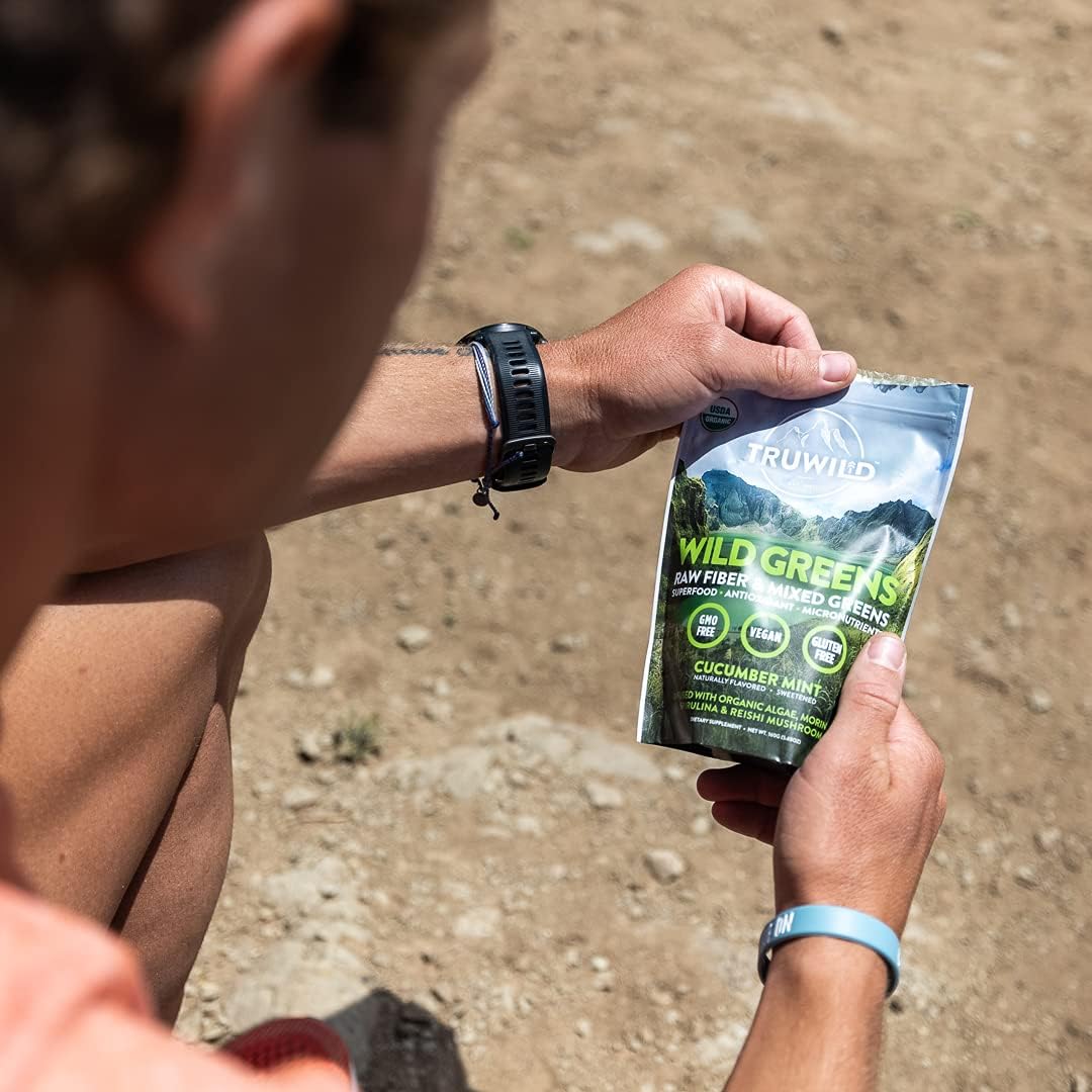 TruWild Greens Superfood Juice Powder, with 22+ Greens & Anti-Oxidants, Natural Immune, Stress, Digestion Support Powder, 90 Servings, 3 Pack