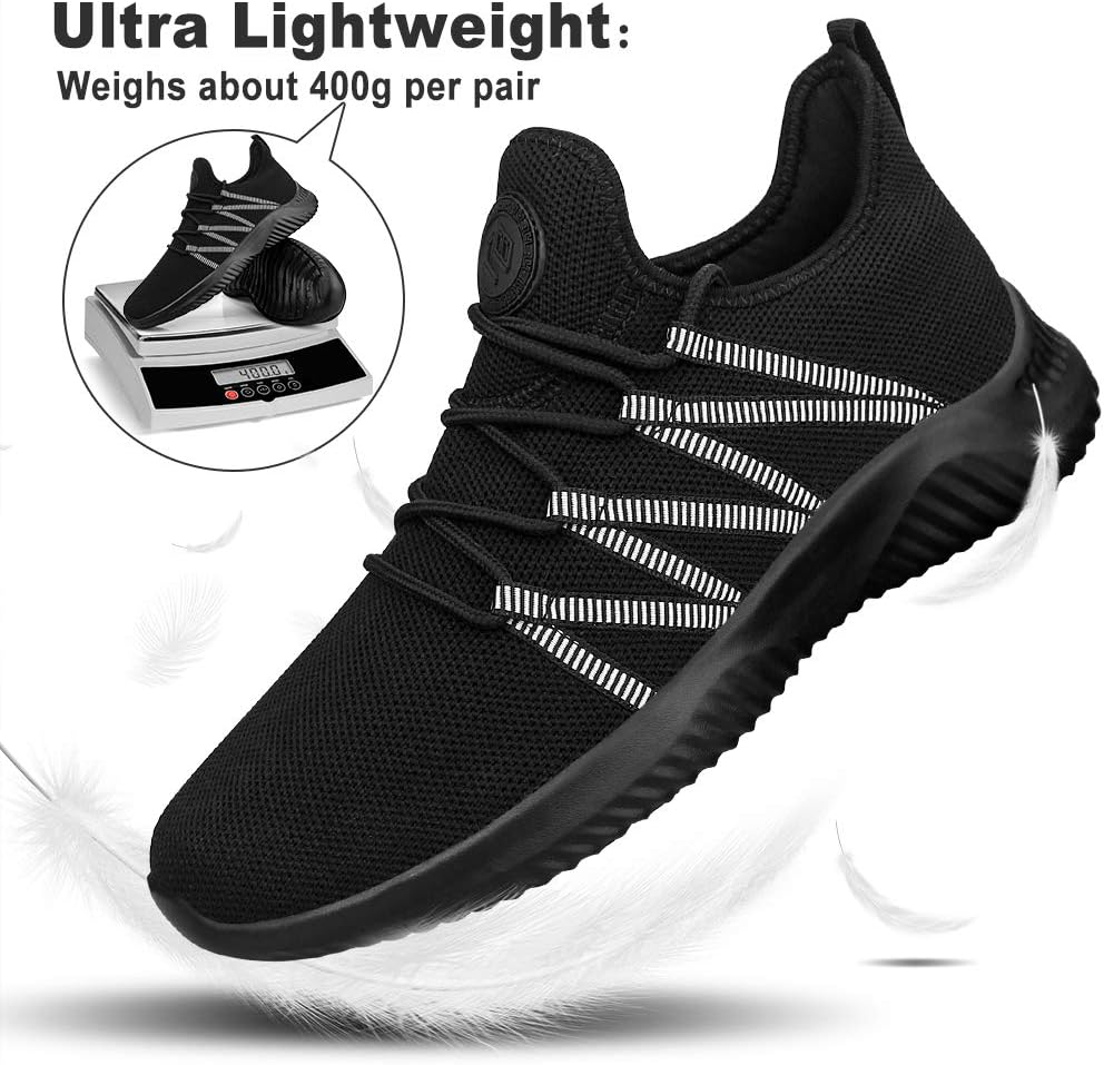Feethit Mens Slip On Running Shoes Breathable Lightweight Comfortable Fashion Non Slip Sneakers for Men