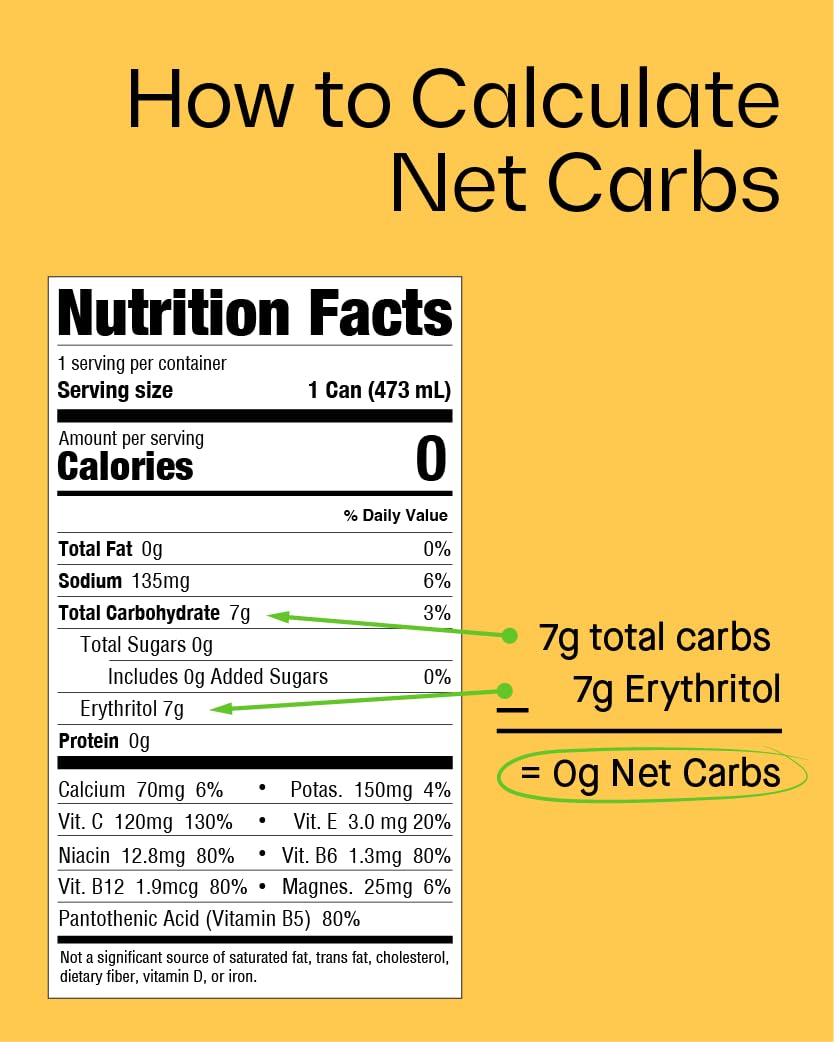 FASTRX Meyer Lemon Sparkling Fasting Electrolyte Drink – Hunger Suppressant, Includes Essential Electrolytes and Vitamins, De-Sugared Lemon Juice – Zero Sugar, 16 Fl Oz, Pack of 12