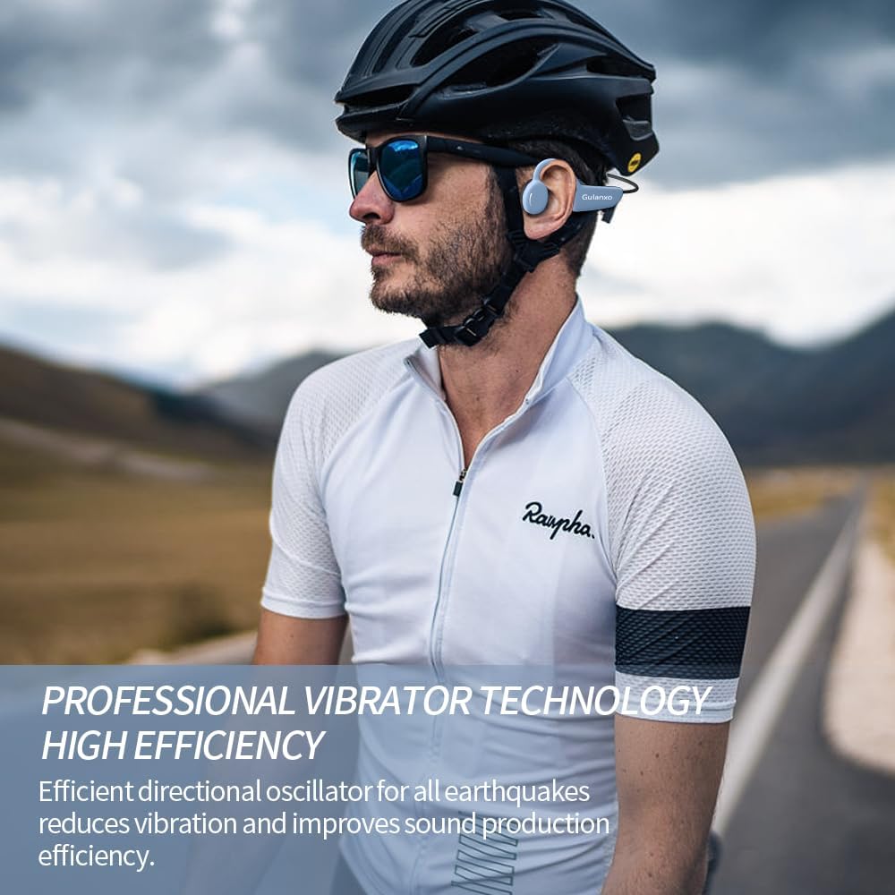 Open Ear Headphones, Open Wireless Earphones, 15HBluetooth Playback 5.3 Sports Earphones, Built-in Microphone, Suitable for Sports Running,Exercise (Sky Blue)