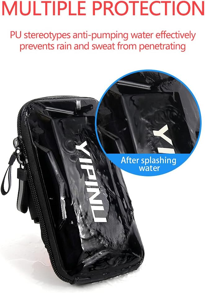 Dxyufazhe Outdoor Sports Multifunctional Armband Waterproof Running Sports Fitness Mobile Arm Bag, Compatible with iPhone 15 Pro Max 15 XS XR 8, Galaxy S25 S20 S10 Plus for Men & Women (Silver)