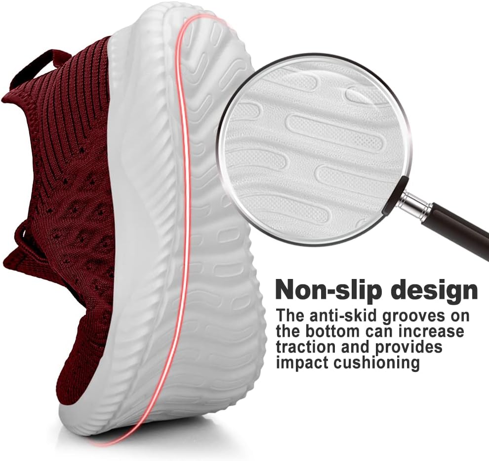 Feethit Mens Slip On Walking Shoes Lightweight Breathable Non Slip Running Shoes Comfortable Fashion Sneakers for Men