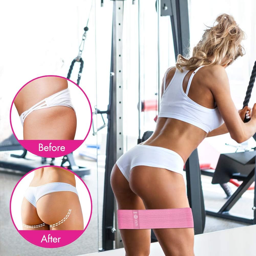 Resistance Bands, Fabric Workout Bands for Women & Men, Cloth Booty Resistance Loop Bands, Thick Squat Bands for Butt/Legs/Thigh/Hip/Glute Excersing