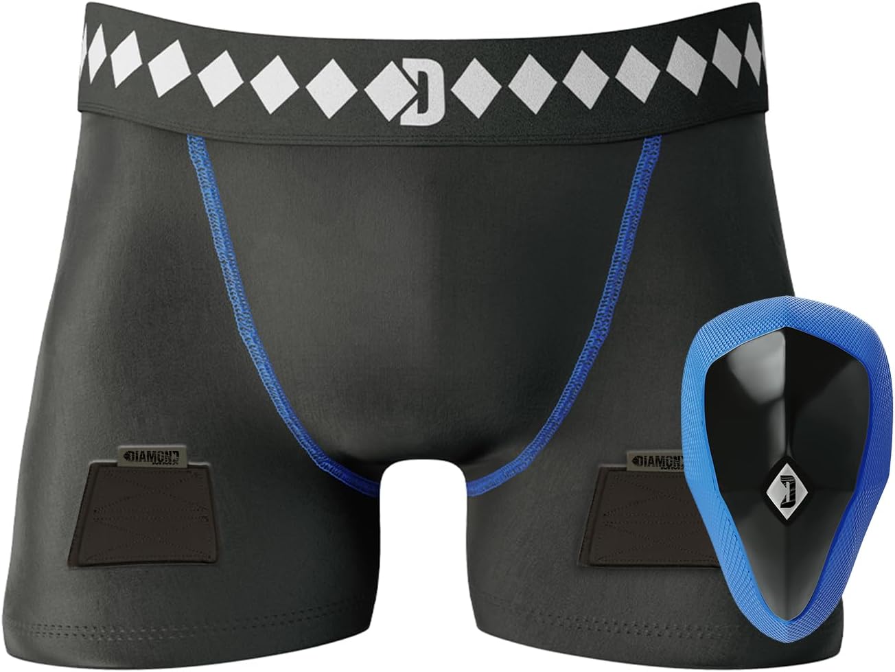 Diamond MMA Hockey Jock Short with Built-in Jock Strap & Athletic Cup Groin Protection System