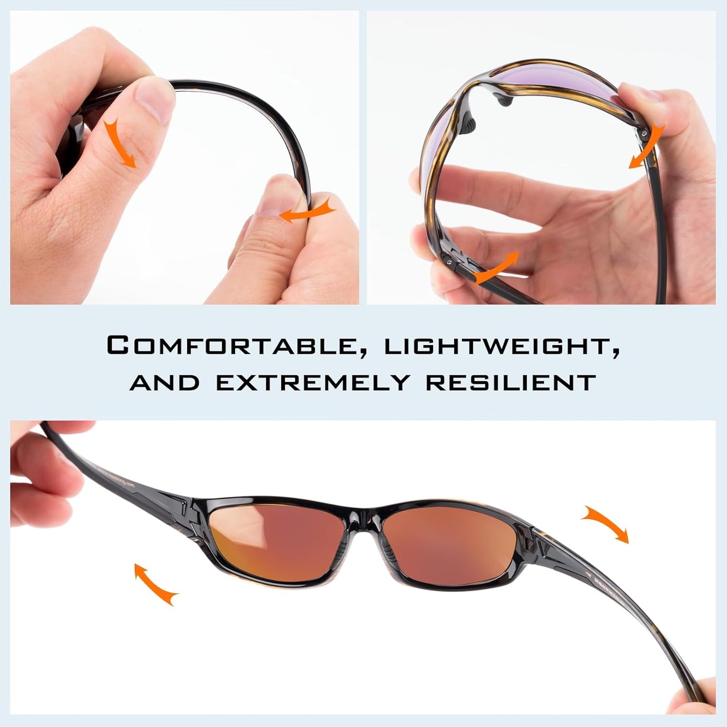 KastKing Hiwassee Polarized Sport Sunglasses for Men and Women, Wrap Sunglasses for Fishing Cycling and Running,UV Protection