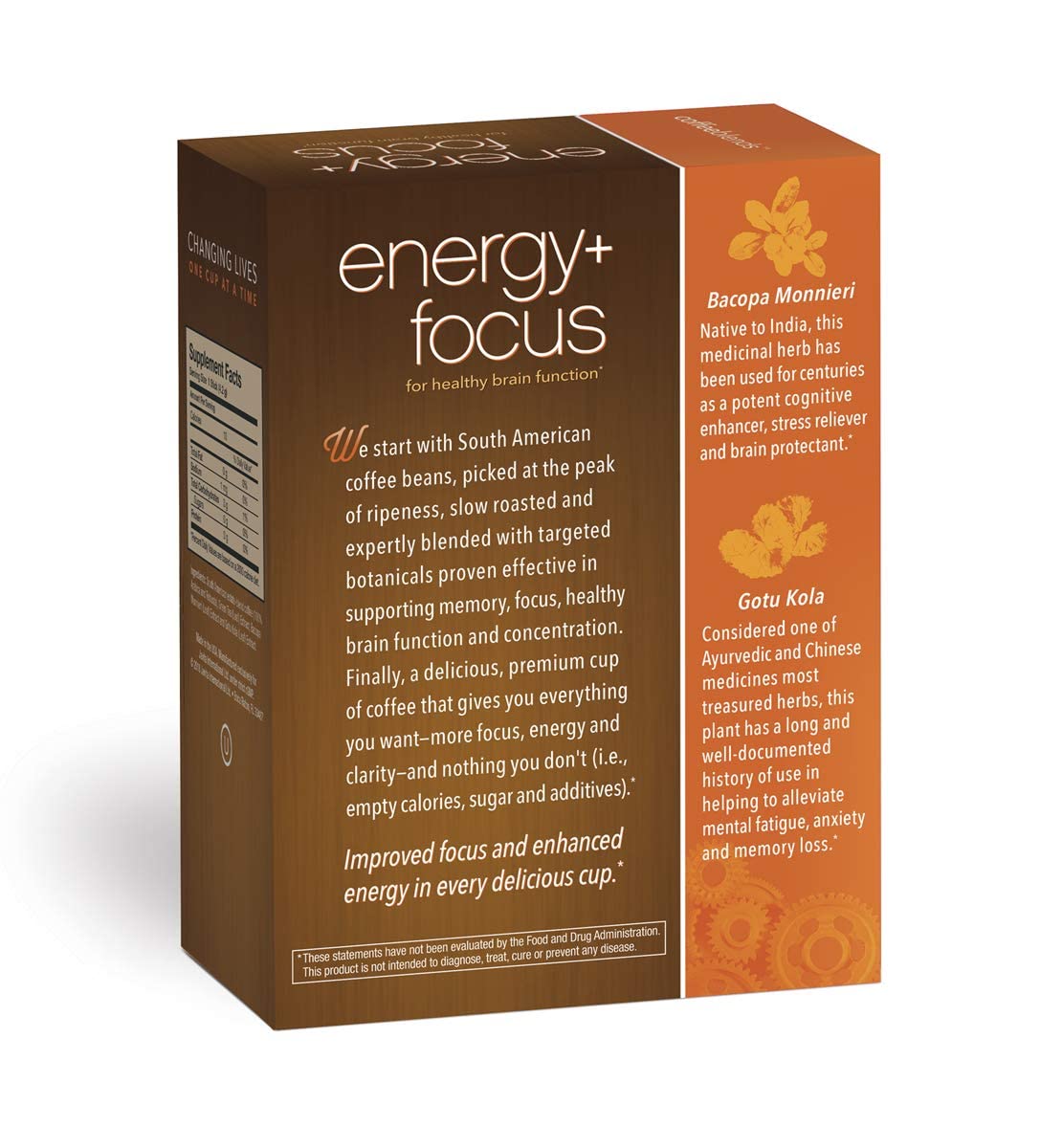 Javita Energy + Focus Instant Coffee, 100% South American Arabica & Robusta Blend, with Energizing Herbs for Clarity, Energy, & Focus, Keto, Dieters Drink, 1 box / 24 (4.2g) Sticks