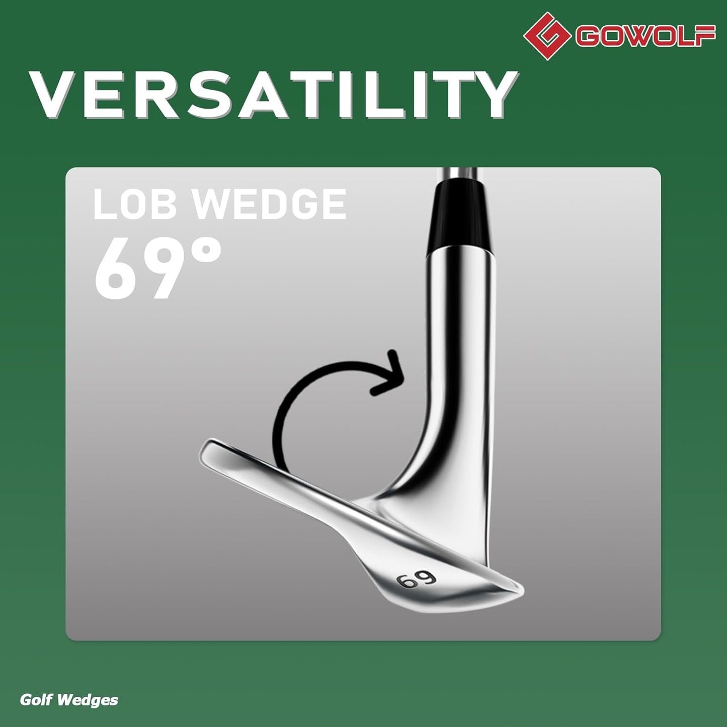 Gowolf Forged Golf Wedges 50/52/54/56/58/60/69 Degree Single or Sets for Men, Right Hand Premium Full Face Gap Wedge Sand Wedge Lob Wedge Golf Club, Great Golf Gifts - CNC Milled Face for More Spin