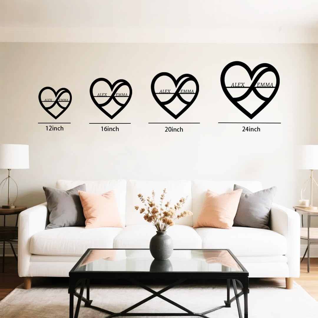 Personalized Wedding Metal Name Sign | Custom Wall Art Gifts for Couples | Custom Metal Signs |Engagement Gift | Anniversary Wedding Date Sign | Bedroom Decor for Couples