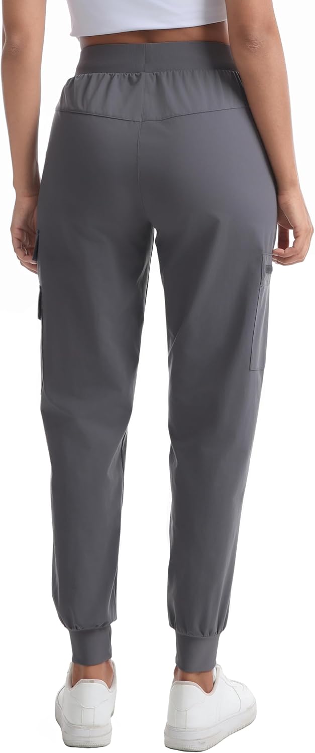 Women's Hiking Pants with Pockets - Travel Lounge Outdoor Quick Drying Lightweight Water Resistant Joggers
