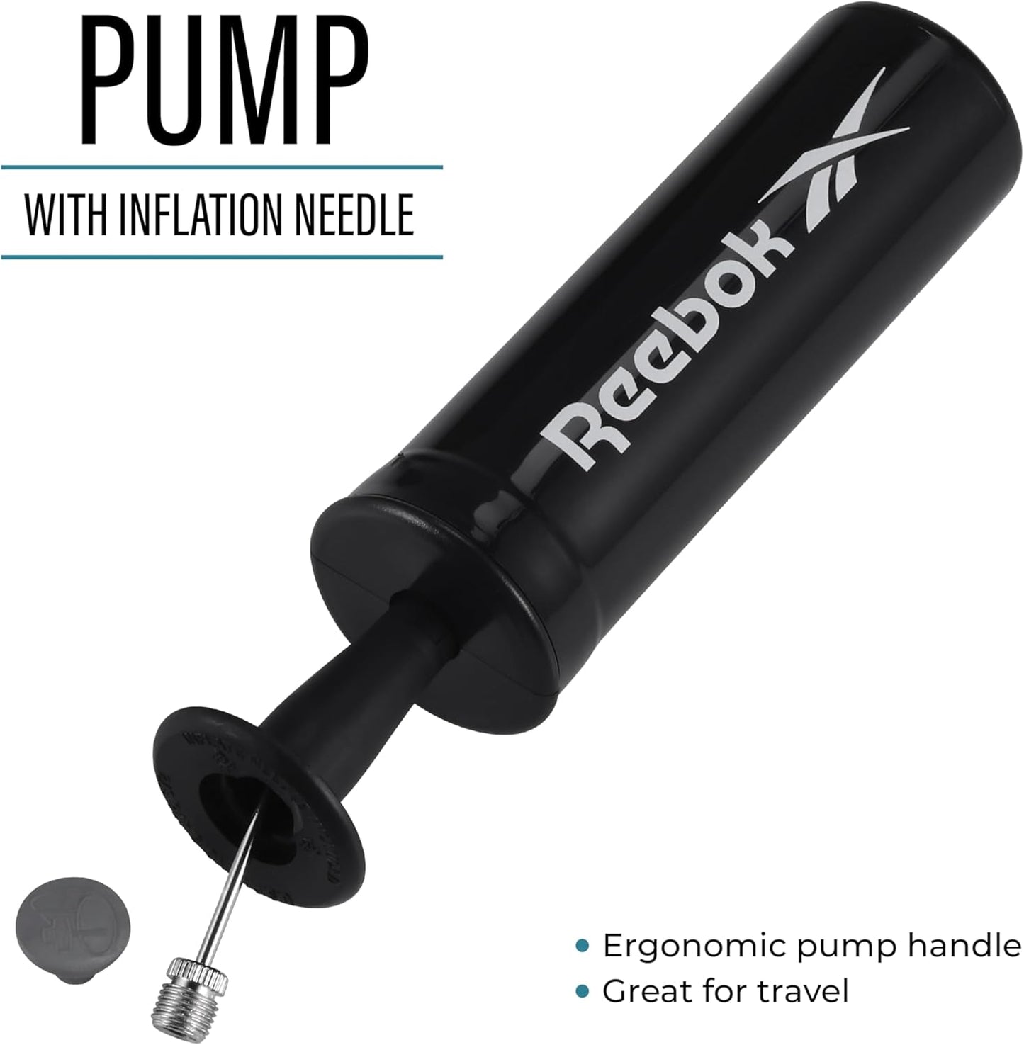 Reebok Recreational Volleyball, Official Size, Performance Composite Ball, Ultra Soft Feel, Includes Pump & Needle, VR-3K Series