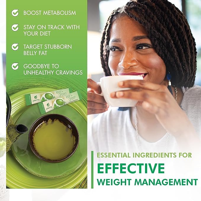 Lean + Green, Premium, 100% Japanese Green Tea, Garcinia Cambogia (as Super Citrimax) & Gymnema Sylvestre, for Weight Management, Appetite Control 24 ct - 3 Boxes, Javita