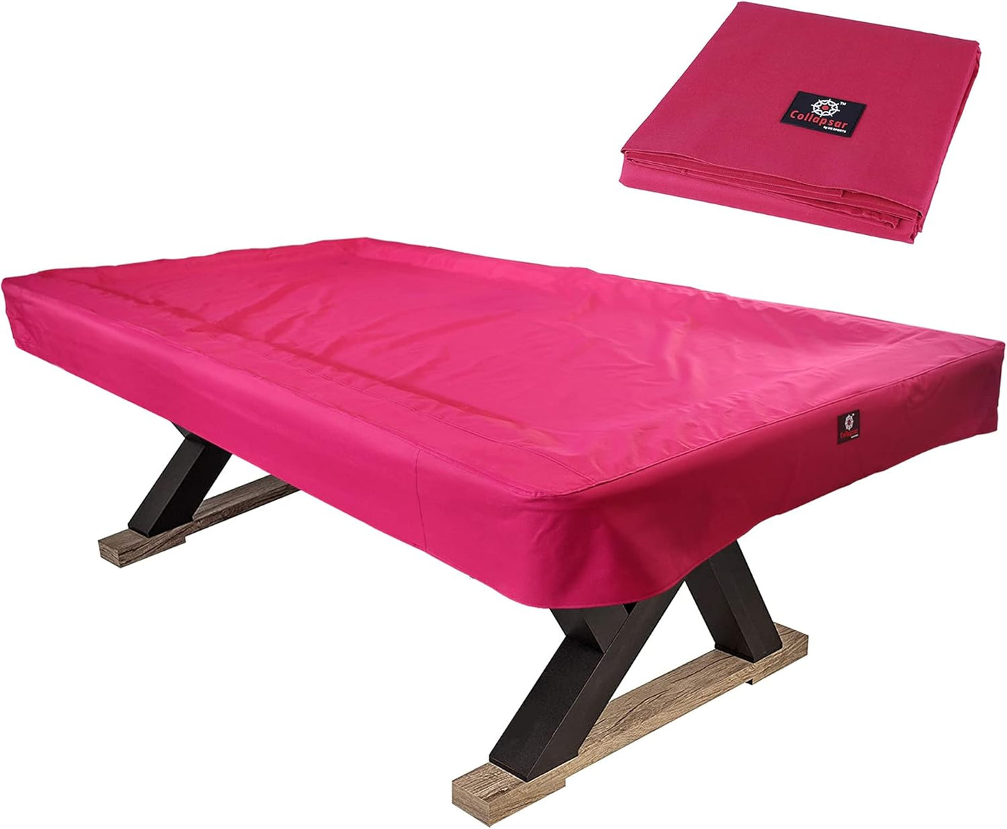 7/8/9FT Heavy Duty 600D Polyester Canvas Billiard Pool Table Cover(7 Colors Available) (Wine Red, 7-Foot)