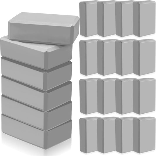 Outus 20 Pcs Yoga Blocks Bulk 9 x 6 x 3 Inch High Density Bricks to Improve Strength Flexibility Balance Soft Non Slip Gymnastic Blocks for Yoga Sports