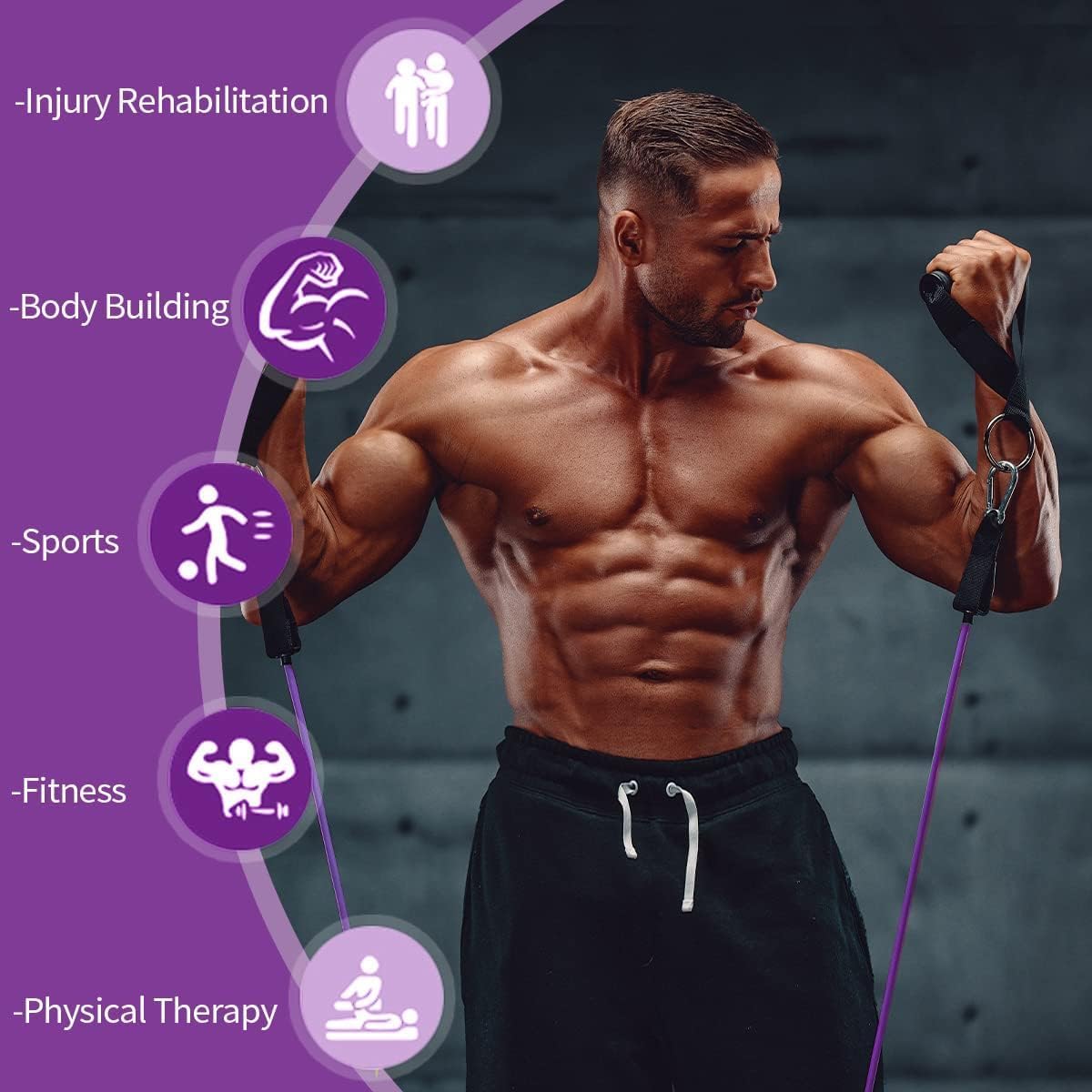 VEICK Resistance Bands, Exercise Bands, Workout Bands, Resistance Bands for Working Out with Handles for Men and Women, Exercising Bands for Fitness Weights Work Out at Home