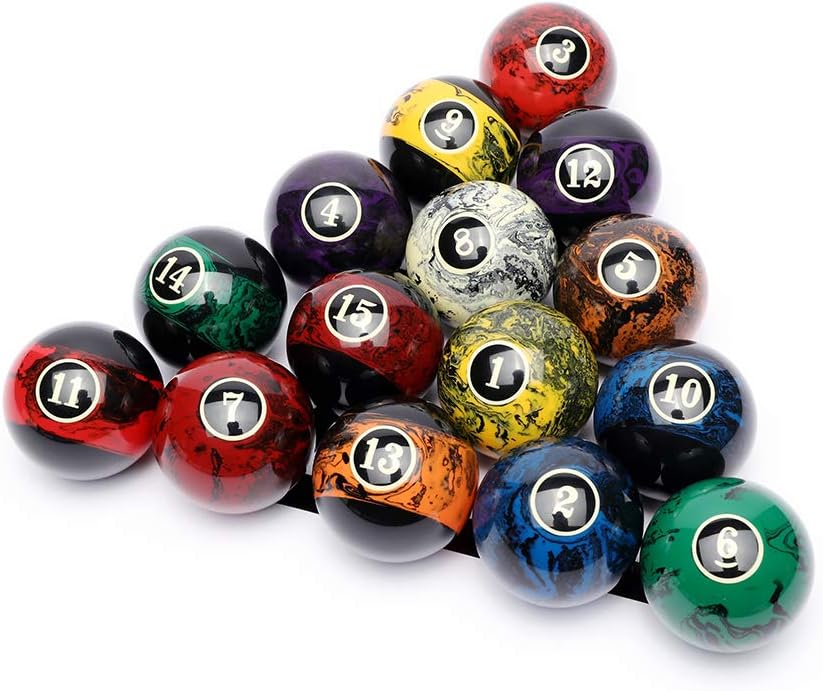 CUPPA Professional Pool Balls/Billiard Balls Set, Complete 16 Balls for Pool Tables
