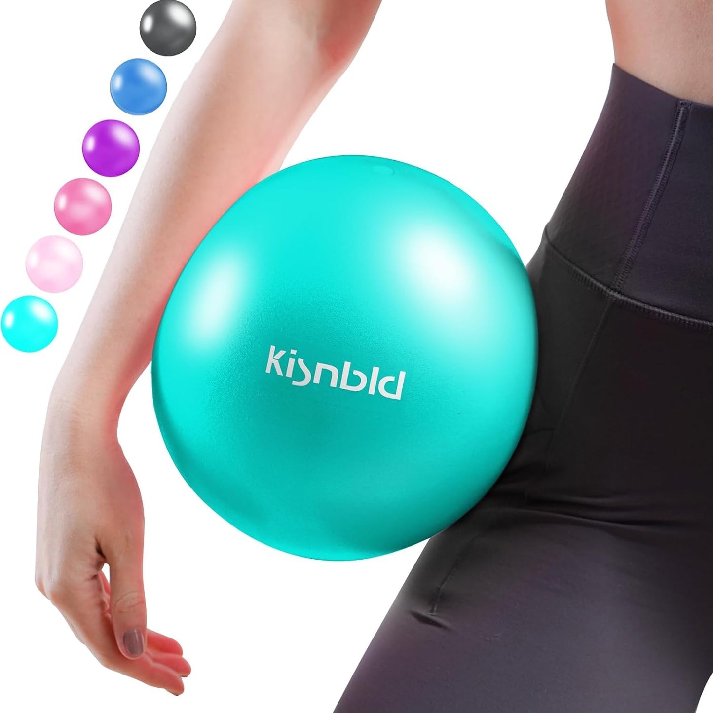 Small Exercise Ball, 9 Inch Mini Pilates Ball, Anti Burst and Slip Resistant Mini Yoga Ball for Stability, Fitness, Physical Therapy, Stretching & Core Strength Workout at Home Gym & Office