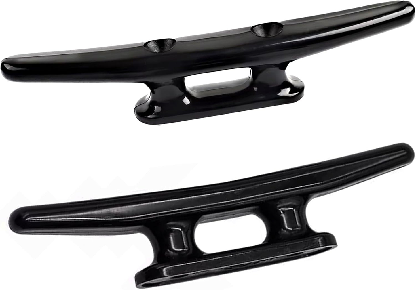 Nylon Boat Cleats Black, 4"/5"/6"/8", Marine Grade Dock Cleats for Rope, Kayak, Mooring, Canoe, Maritime Decor, Tie Down