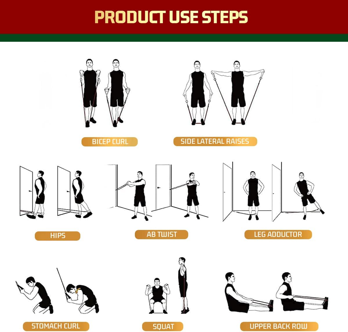 VEICK Resistance Bands, Exercise Bands, Workout Bands, Resistance Bands for Working Out with Handles for Men and Women, Exercising Bands for Fitness Weights Work Out at Home