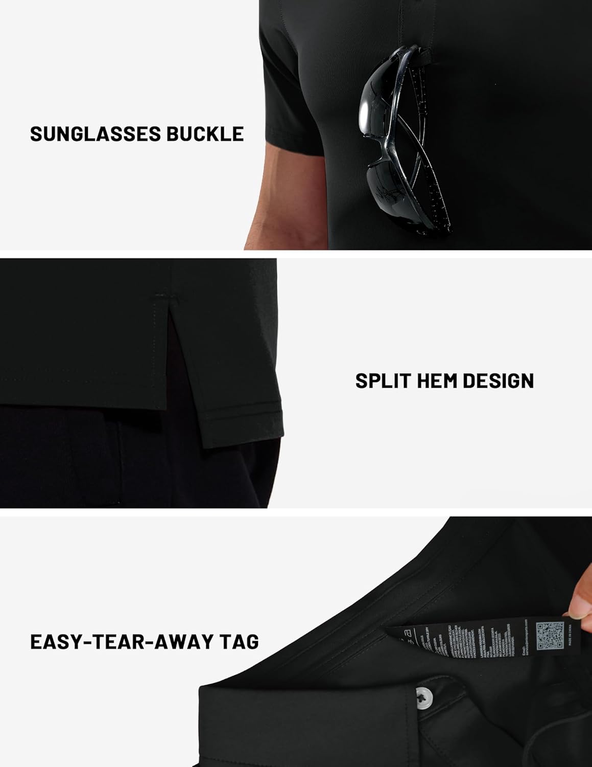 MIER Polo Shirts for Men Short Sleeve Dry Fit Performance Golf Tennis Active Collared Shirts, UPF 50+ Sun Protection