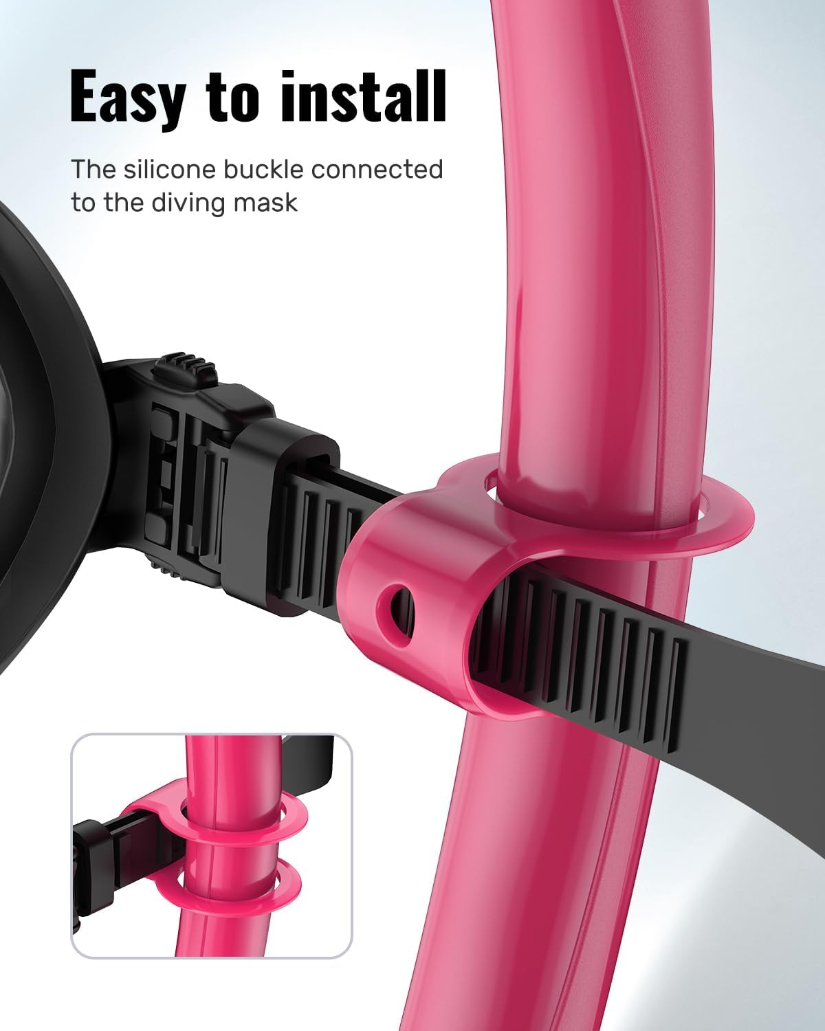 W WSTOO Adults Diving Snorkel Breathing Tube Silicone Flexible Foldable Snorkel Anti-Drop for Freediving Swim Training,Diving and Scuba Diving,Easy to Carry for Travel