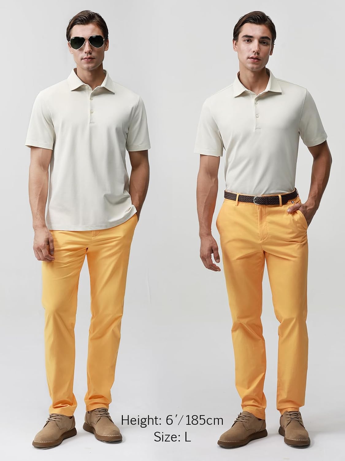 BCI Cotton Blend Pique Polo Shirts for Men Short Sleeve Tops Comfort Split Hem with 3-Color Tape