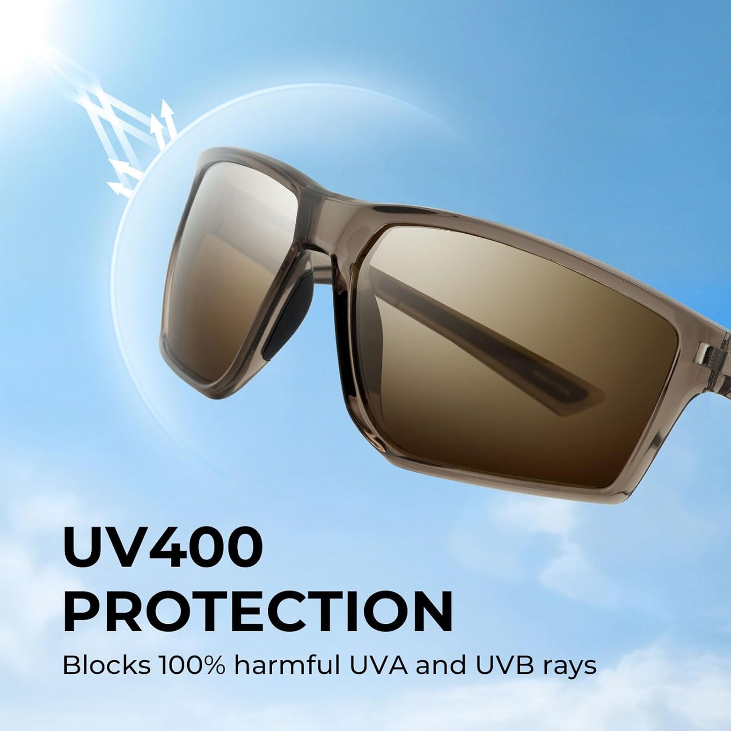 KastKing Osage Polarized Sport Sunglasses for Men and Women, Ideal for Driving Fishing Cycling Running, UV Protection