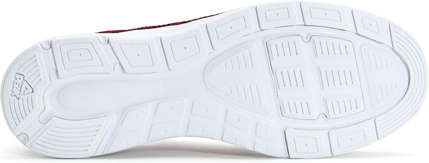 PEAK Mens Lightweight Walking Shoes Comfortable Slip On Sports Sneakers for Tennis, Gym, Running, Casual Workout