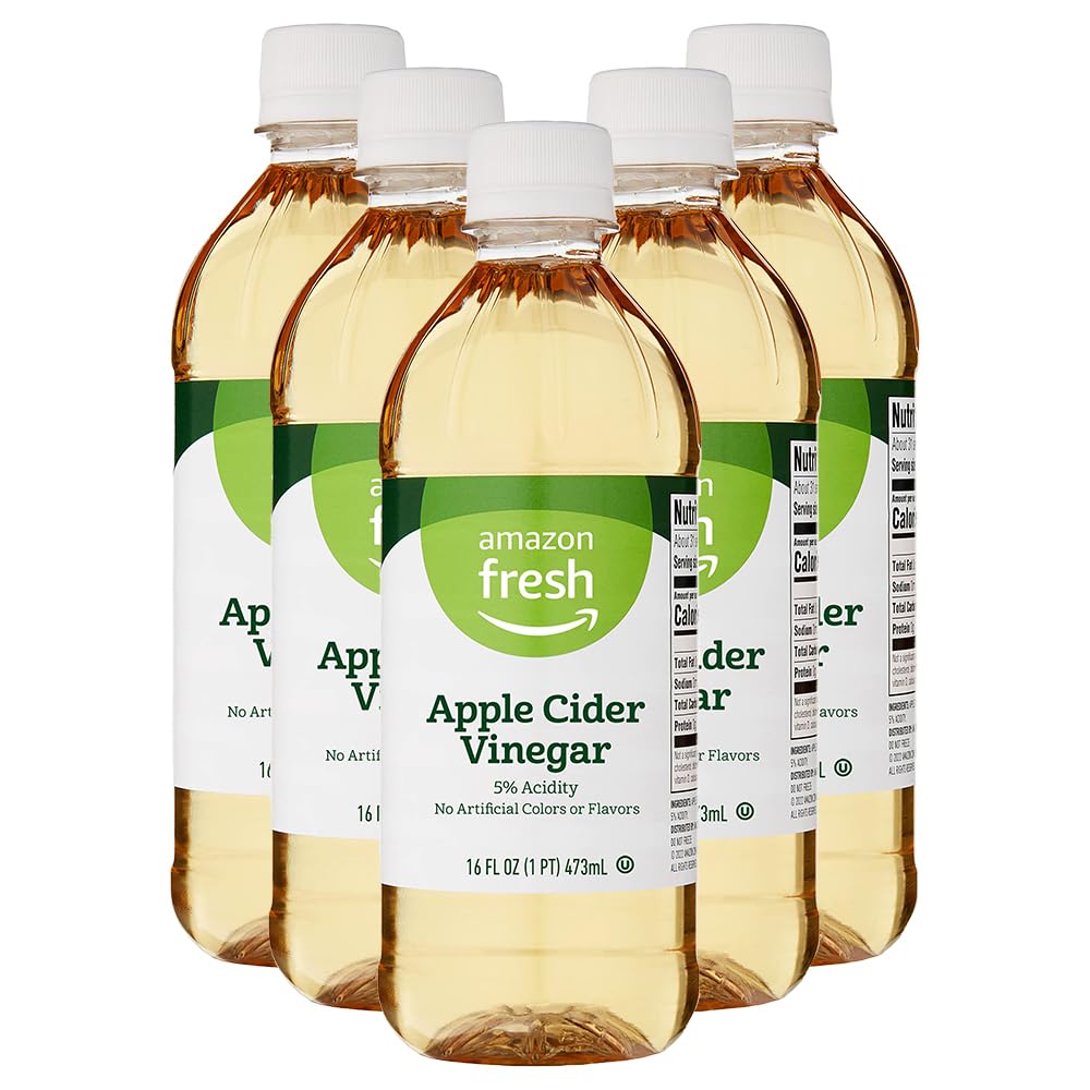Amazon Fresh, Apple Cider Vinegar, 16 Oz (Pack of 5)
