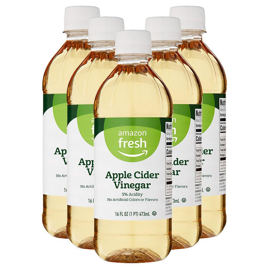 Amazon Fresh, Apple Cider Vinegar, 16 Oz (Pack of 5)