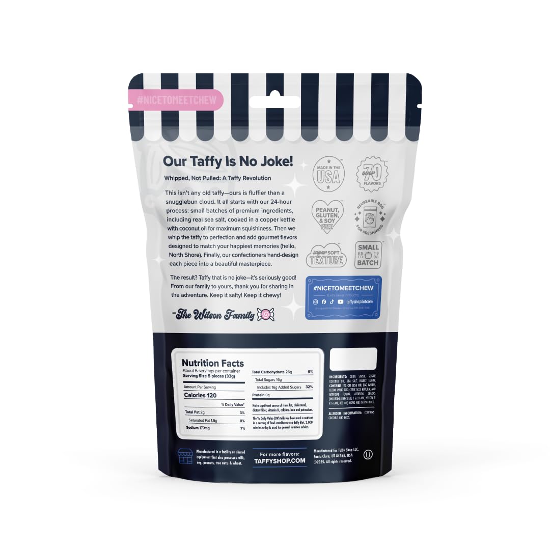 Taffy Shop Very Fire Berry, Blueberry Raspberry Cayenne Salt Water Taffy Gourmet Soft Chewy Candy, Bulk Sweet Snack, Fresh Gift & Gluten-Free, 140 Individually Wrapped Pieces (32oz)