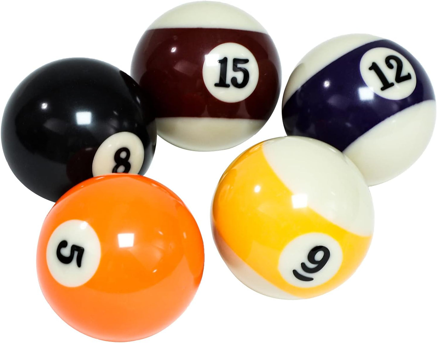 Billiard Balls Set 2-1/4" Regulation Size Pool Table Balls for Replacement (16 Resin Balls)