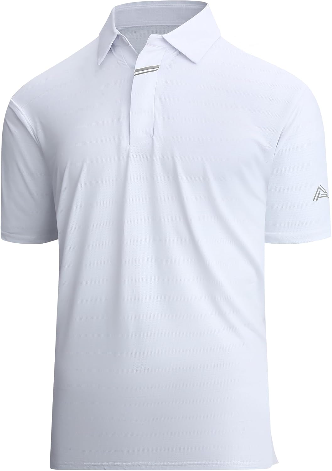 Esabel.C Jacquard Golf Shirts for Men Moisture Wicking Short Sleeve Performance Dry Fit Active Mens Polo Shirts