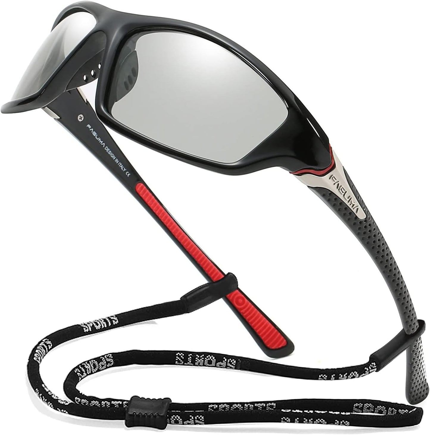 FAGUMA Sports Polarized Sunglasses For Men Cycling Driving Fishing UV400 Protection