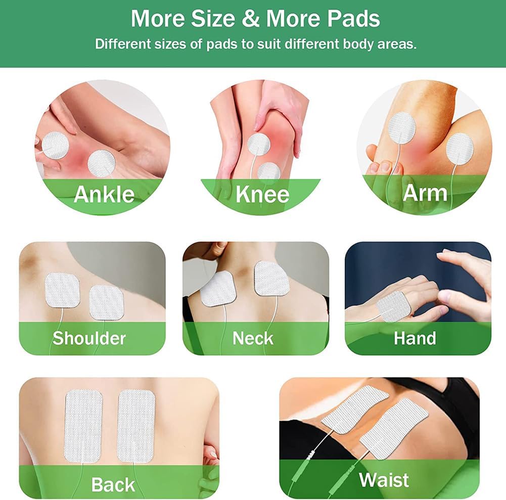 TENS Unit Replacement Pads 22Pcs TENS Unit Pads for Multiple Pain Relief TENS Pads Replacement Electrode Pads Compatible with TENS 7000, AUVON, NURSAL, Etekcity, Nicwell Care, HealthmateForever TENS