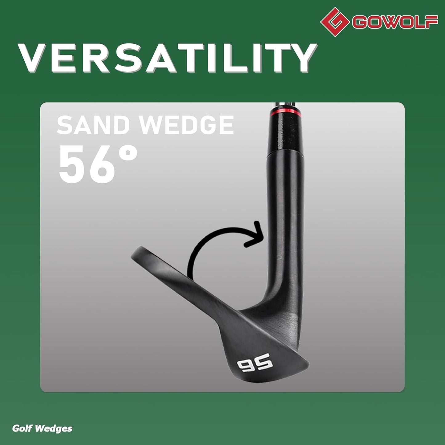 Gowolf Premium Forged Full Face Golf Wedges 50/52/54/56/58/60 Degree Individual or Sets for Men, Right Hand Gap Wedge Sand Wedge Lob Wedge, Golf Clubs CNC Milled Face for More Spin - Great Golf Gifts