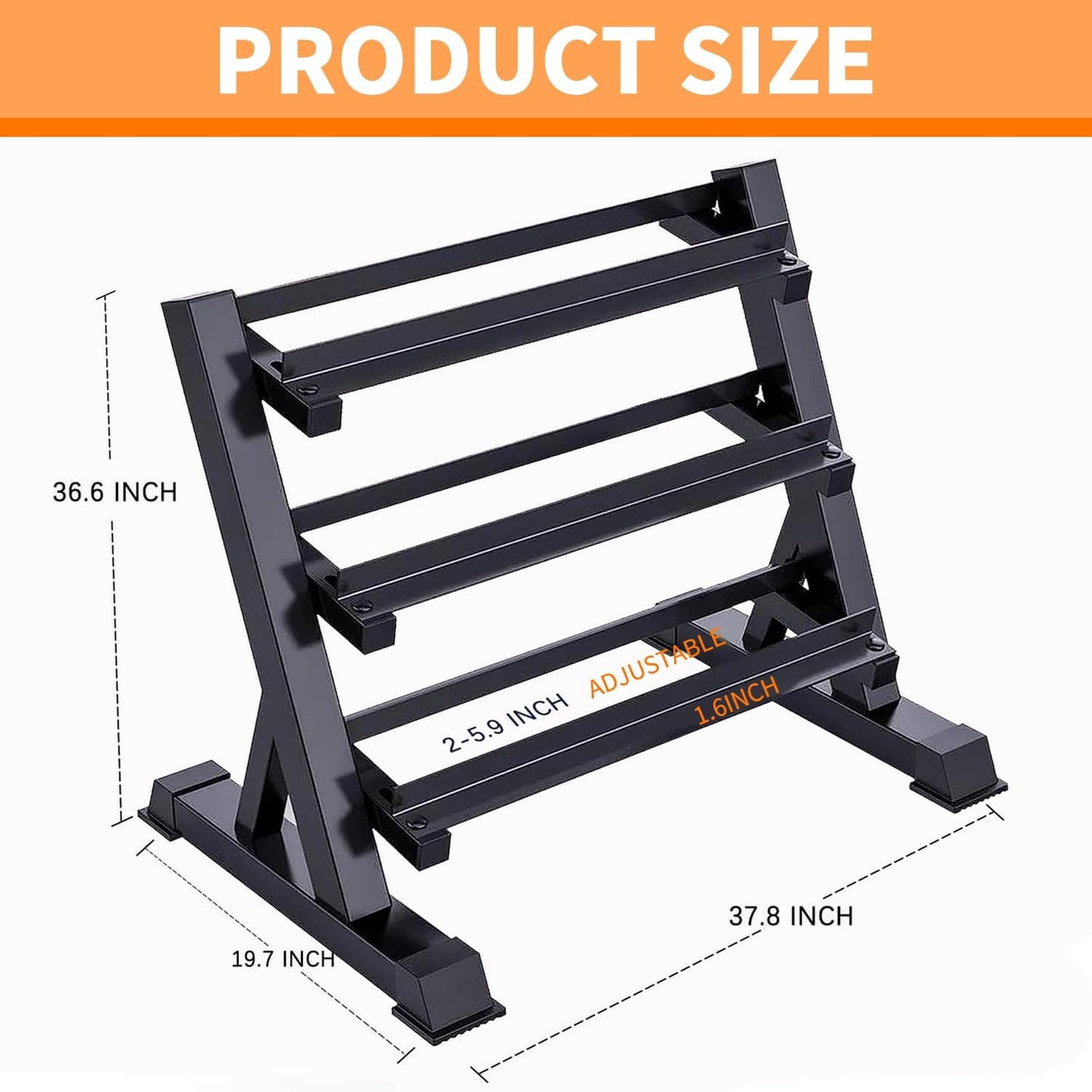 5-50 lbs Hex Dumbbell Weight Set With Rack for Home Outdoor Gyms 6-10 Pair Rubber Exercise & Fitness Nonslip Handle Dumbbells and Storage Rack Hold 350/450/550 Pounds