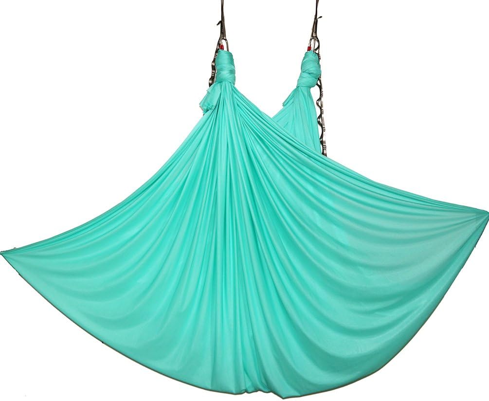 Aerial Yoga Hammock 5.5 Yards Yoga Swing Pilates Silk Home Gym Fitness Include hardware,Daisy Chain, Pose Guide