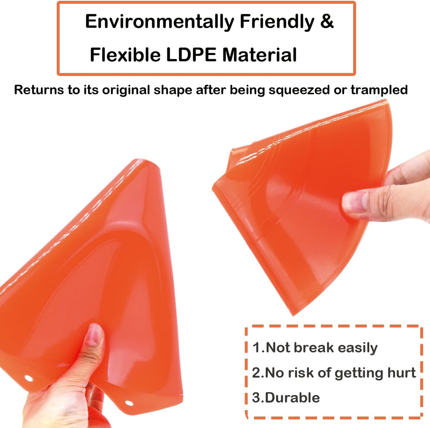 12/24/48Pcs Soccer Cones,7" or 9" Soccer Cones for Training, Multicolor Cones Sports Soccer Training Cones, Field Cones for Skating Basketball Football Drills Practice