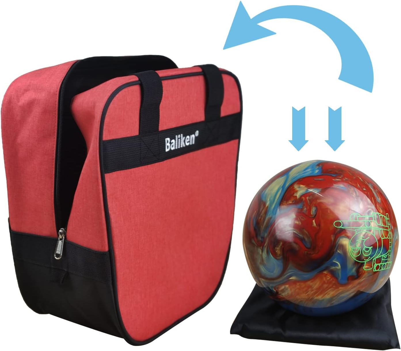 WALIKEN Bowling Single Tote Bag, Durable, Compact, and Stylish Durability Easy to Carry Holds One bowling ball