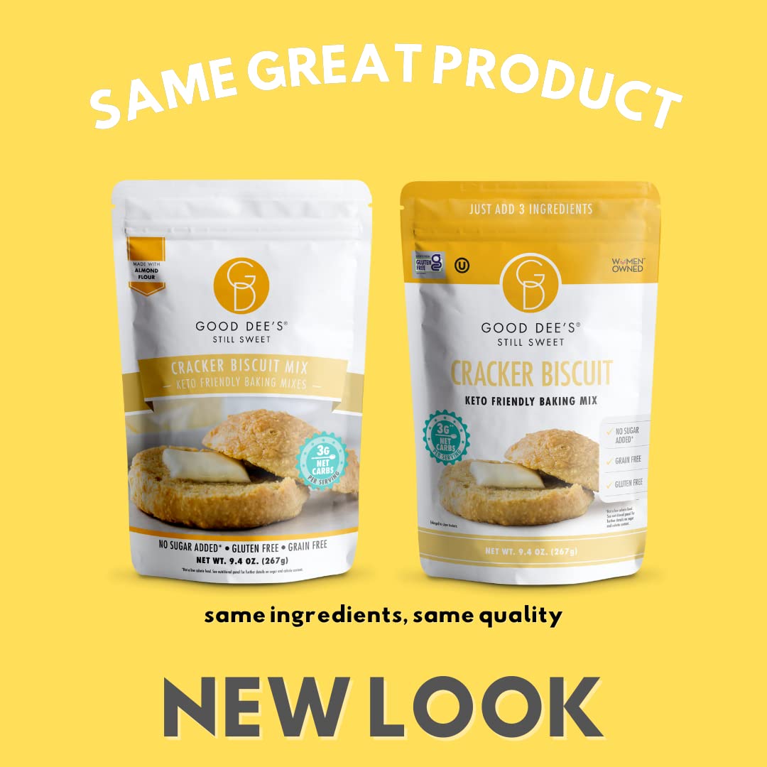 Good Dees Low Carb Baking Mix,Cracker Biscuit Mix, Keto Baking Mix, Gluten Free, No Sugar Added, Grain-Free, Soy-Free, Diabetic, Atkins & WW Friendly (3g Net Carbs, 10 Servings)